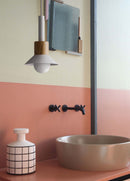 white Metal & Wood Pendant Light