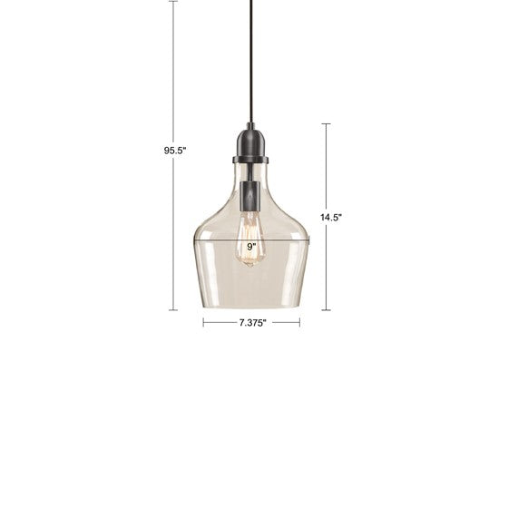 Auburn Glass Bell Pendant-Letifly Lights and Decor