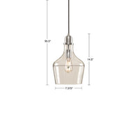 Auburn Glass Bell Pendant-Letifly Lights and Decor