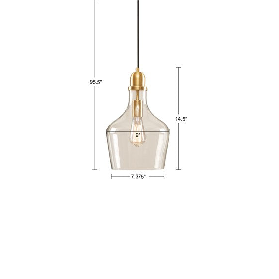 Auburn Glass Bell Pendant-Letifly Lights and Decor