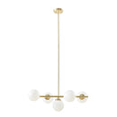 Aurelia Chandelier with Frosted Glass Globe Bulbs-Letifly Lights and Decor
