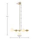 Aurelia Chandelier with Frosted Glass Globe Bulbs-Letifly Lights and Decor