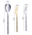 Bamboo Stainless Steel Flatware Set-Letifly Lights and Decor