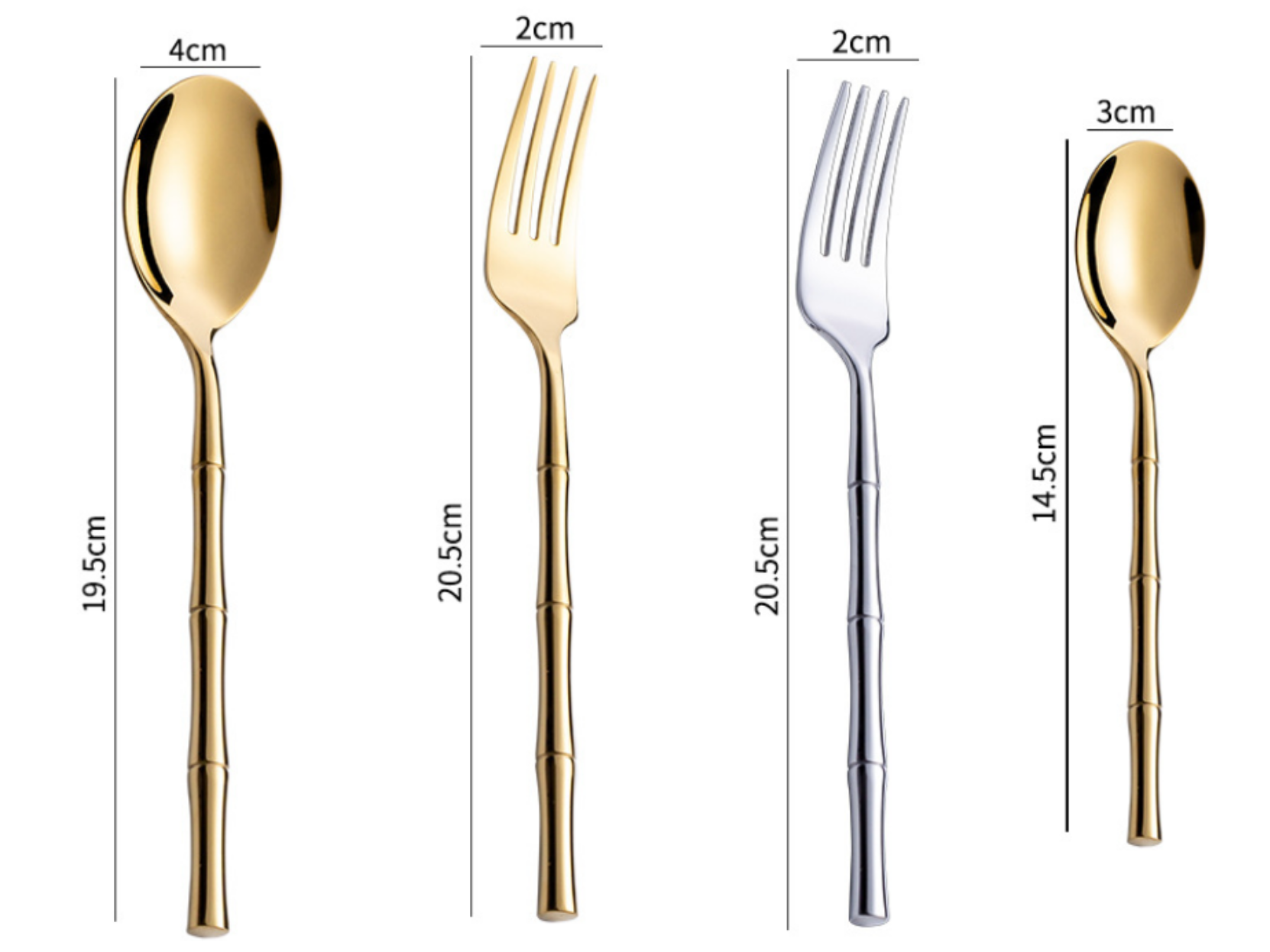 Bamboo Stainless Steel Flatware Set-Letifly Lights and Decor