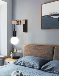 wall hanging wooden black wall sconce