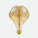 Contemporary & Vintage Style Dimmable LED Edison Filament Light Bulbs Warm white Amber Glass