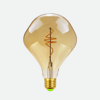 Contemporary & Vintage Style Dimmable LED Edison Filament Light Bulbs Warm white Amber Glass