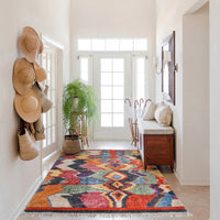 colorful Moroccan Style Area Rug