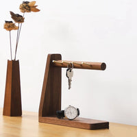 L shape walnut hanger
