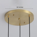 Sculpted Clear Glass Brass Luminaire  for Hallway and Dining Pendant Lamp