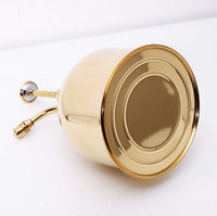 Gold Metal Plant Watering Can for Home Garden and Porch