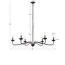 Brighton Farmhouse Metal Chandelier-Letifly Lights and Decor