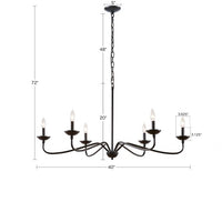 Brighton Farmhouse Metal Chandelier-Letifly Lights and Decor