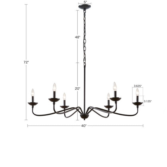 Brighton Farmhouse Metal Chandelier-Letifly Lights and Decor