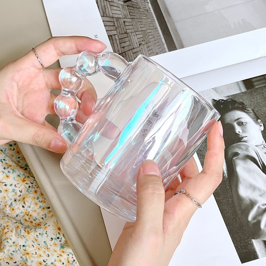 Bubble Handle Glass Mug-Letifly Lights and Decor