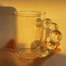 Creative Bubble Handle Transparent Mug for Milk Coffee Tea