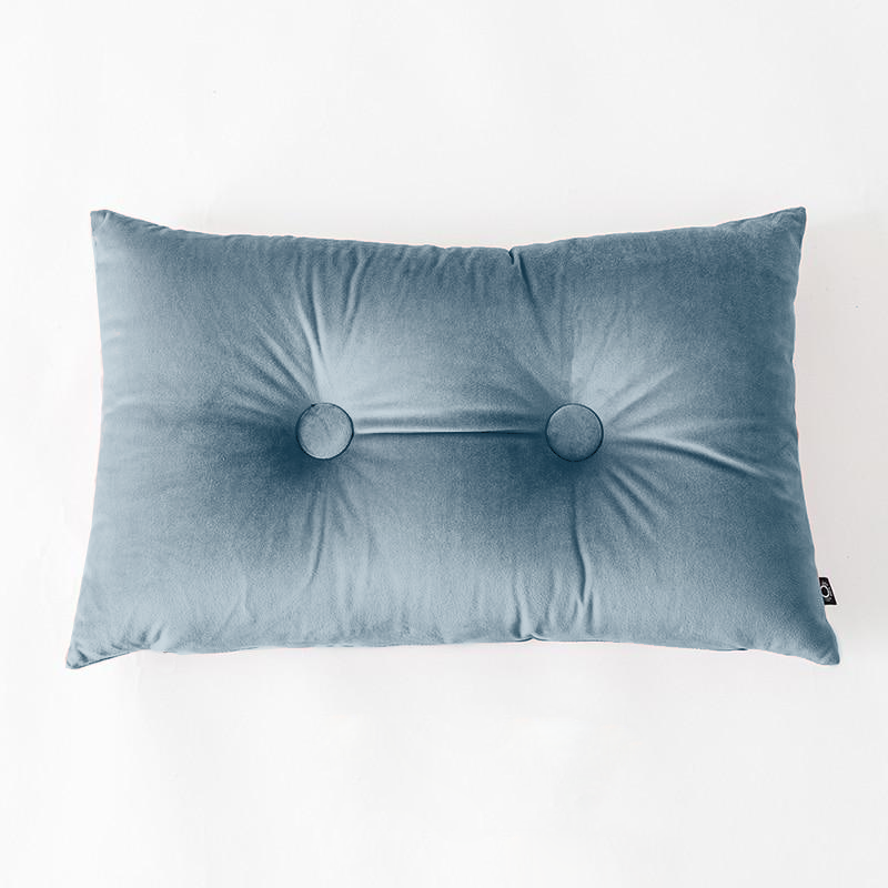 Button Square Velvet Cushion Pillow-Letifly Lights and Decor