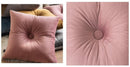Button Square Velvet Cushion Pillow-Letifly Lights and Decor
