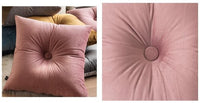 Button Square Velvet Cushion Pillow-Letifly Lights and Decor