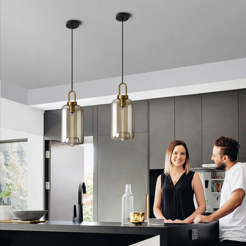Cafe Sculpted Glass Pendant Light-Letifly Lights and Decor