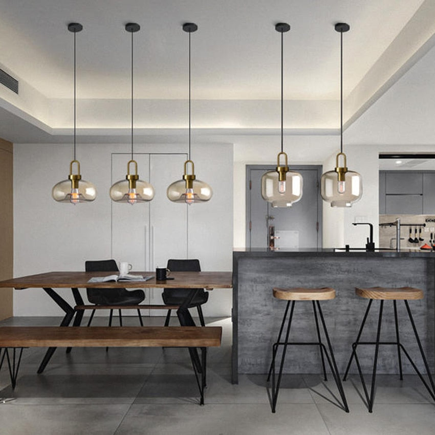 Cafe Sculpted Glass Pendant Light-Letifly Lights and Decor