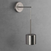 Round Polished Iron Wall Light