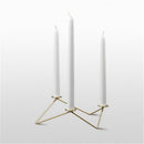 Metal candle holder for three candles