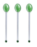Multifunctional Heat-Resistant Glass Dessert Spoon Colored Candy Cane Spring Sweets Cocktails