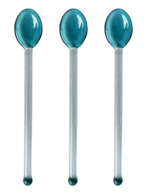 Multifunctional Heat-Resistant Glass Dessert Spoon Colored Candy Cane Spring Sweets Cocktails