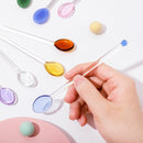 Multifunctional Heat-Resistant Glass Dessert Spoon Colored Candy Cane Spring Sweets Cocktails