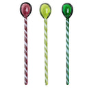 Multifunctional Heat-Resistant Glass Dessert Spoon Colored Candy Cane Spring Sweets Cocktails