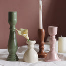 Glazed Ceramic Candle & Flower Holders