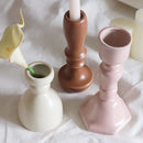 Glazed Ceramic Candle & Flower Holders
