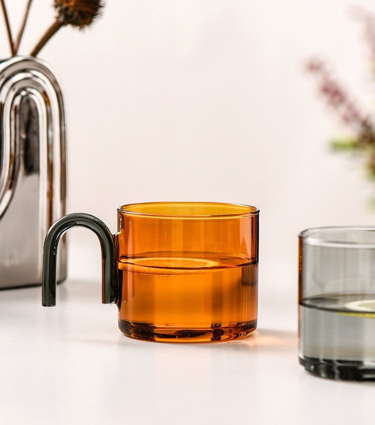 Glass Cup contrast color creative design