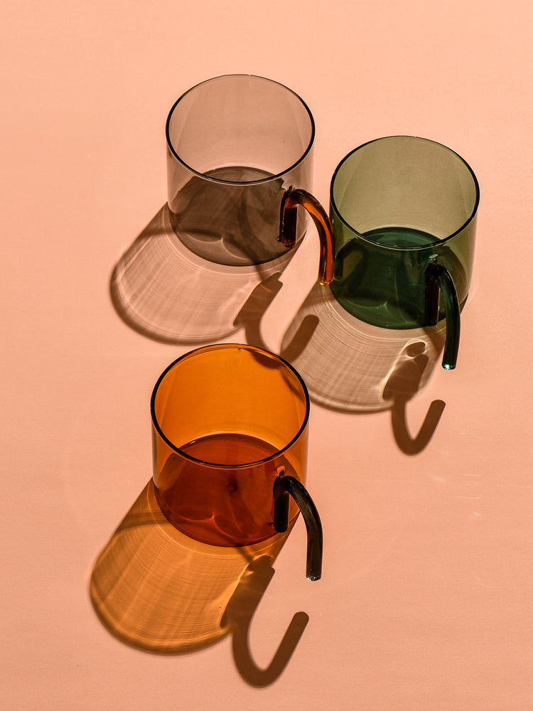 Glass Cup contrast color creative design