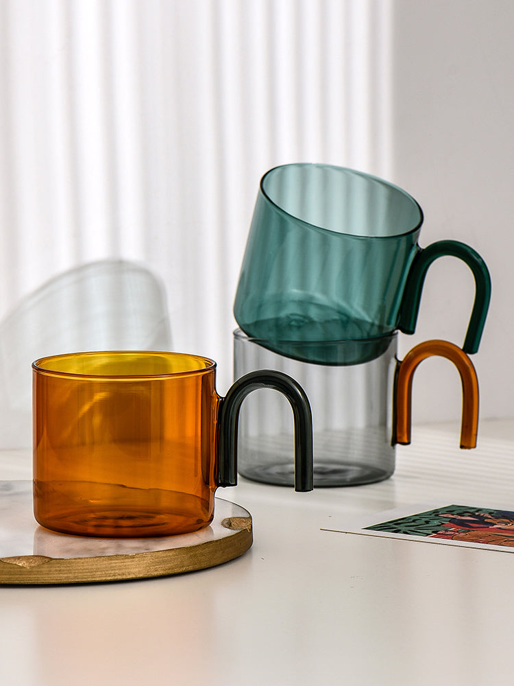 Glass Cup contrast color creative design