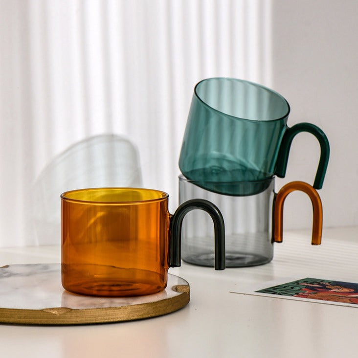 Glass Cup contrast color creative design