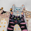 Abstract Polyester floor mat Funny Cat and Dog