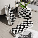 Ceramic Vases Flower Checkered Design with Various Sizes