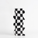 Ceramic Vases Flower Checkered Design with Various Sizes