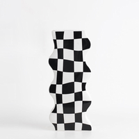 Ceramic Vases Flower Checkered Design with Various Sizes