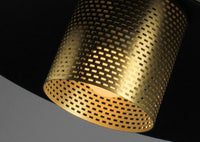 Round Black Gold Pendant Light