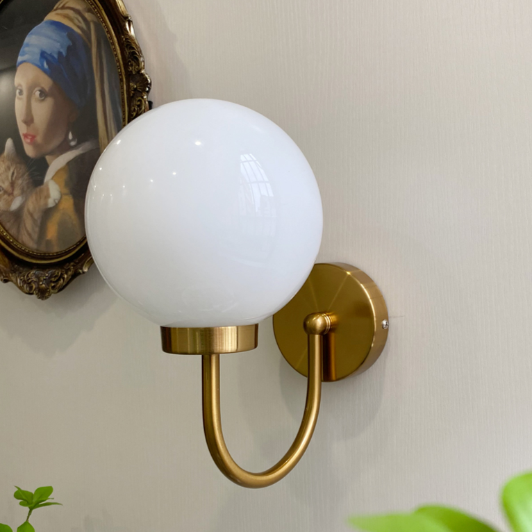 Chromatic Glass Globe Wall Lamp-Letifly Lights and Decor