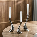 Chrome Wave Candle Holders-Letifly Lights and Decor