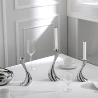 Chrome Wave Candle Holders-Letifly Lights and Decor