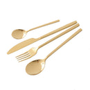 stainless steel matte mirror glaze finish gold cutlery set