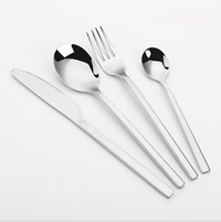stainless steel mirror glaze finish silver cutlery set
