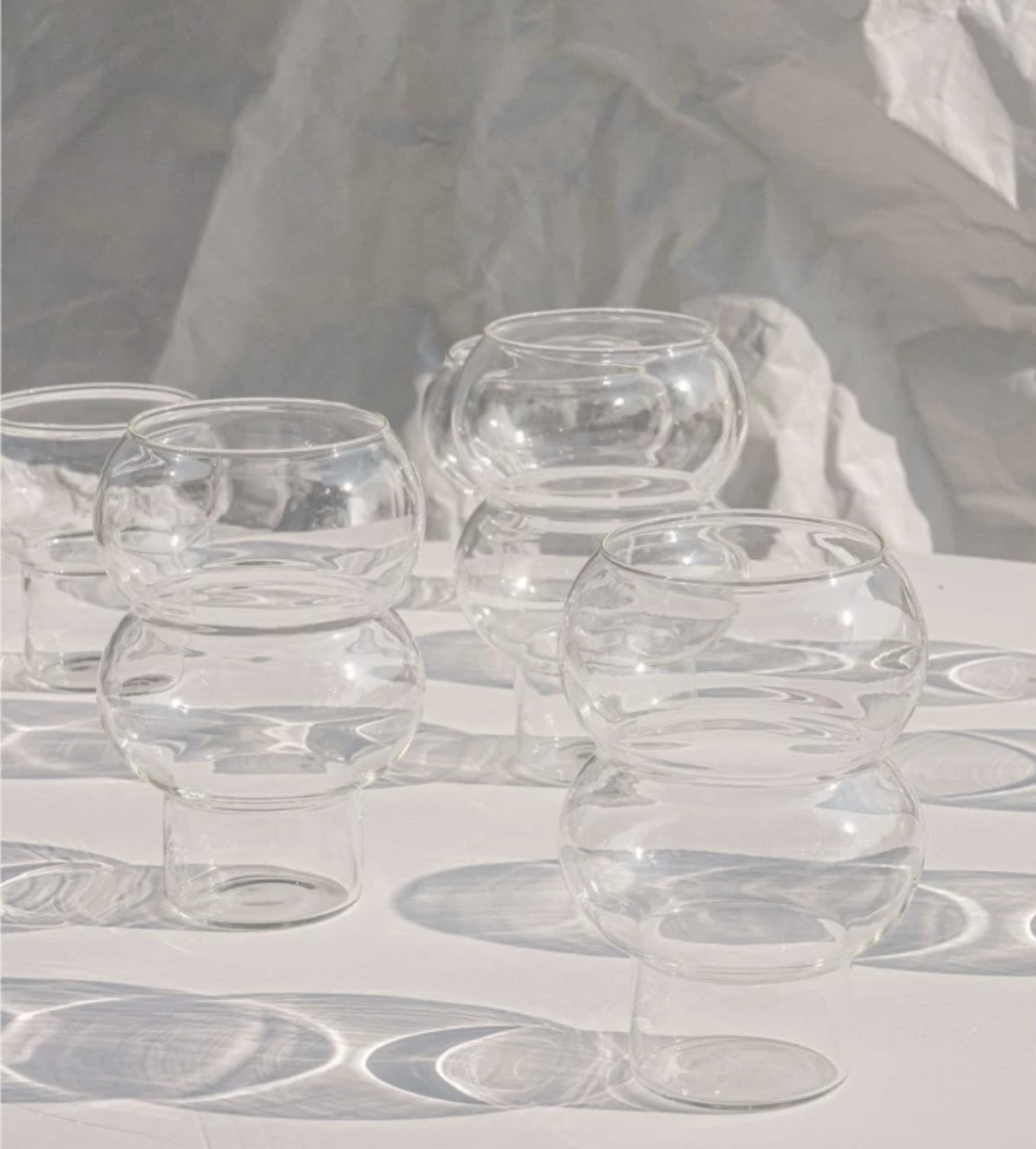 Clear Droplet Cocktail Glass - Final Sale-Letifly Lights and Decor