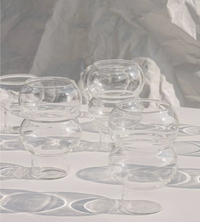 Clear Droplet Cocktail Glass - Final Sale-Letifly Lights and Decor