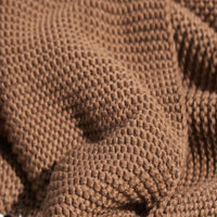 rectangle cotton knitted plaid throw blanket
